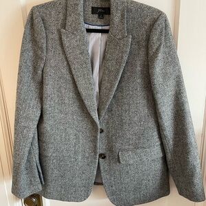 J. Crew Gray Herringbone Suit Jacket